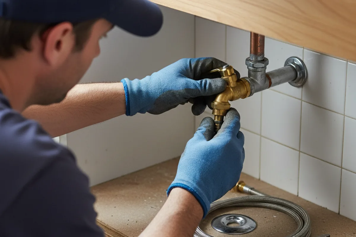 Shutoff valve and fitting work during Emergency Plumbing in Croydon